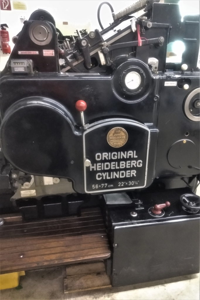 Eine alte Druckmaschine von Heidelberger Druck